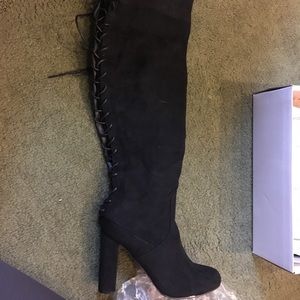 Over the Knee Black Boots